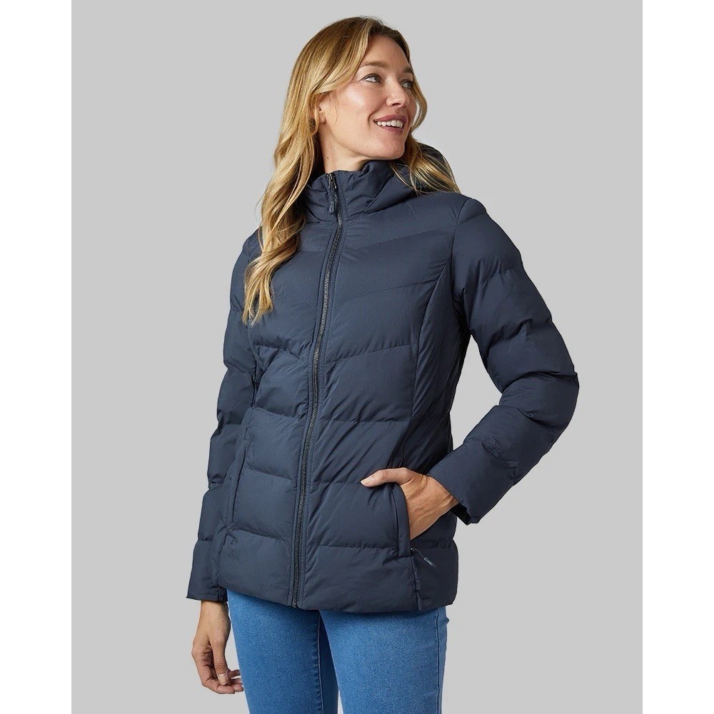 32 Degrees Ladies' Hooded Winter Tech Jacket India Ink Blue Size Medium NWOT